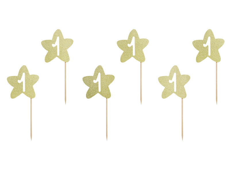 2Muffin-Dekorationen-1st-Birthday-gold-1-VPE-6-Stk-PartyDeco-Lemina-2