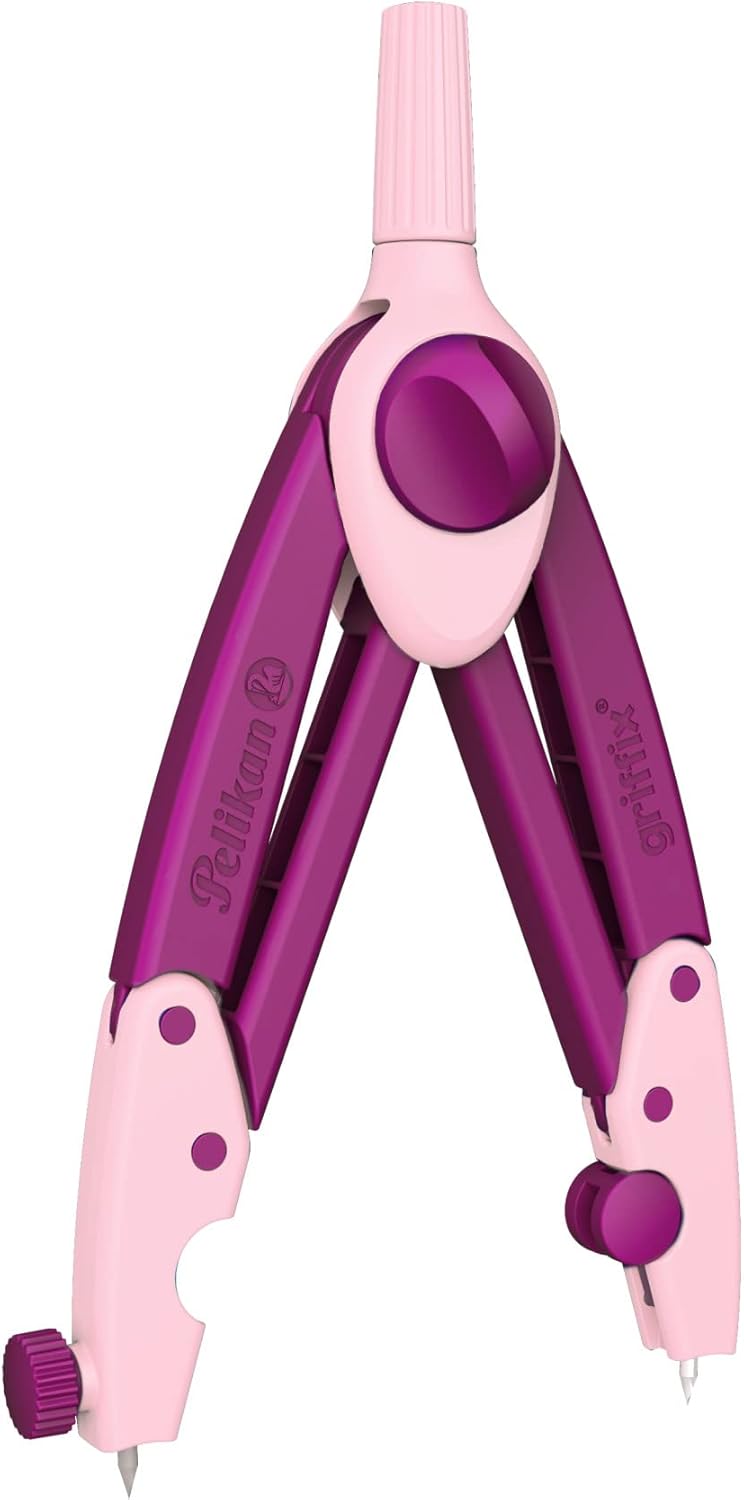 Pelikan griffix Schul-Zirkel, 150mm, mit Ersatzminen, Anspitzer und Spitzenschutz, Sweet Berry, 1 Stück