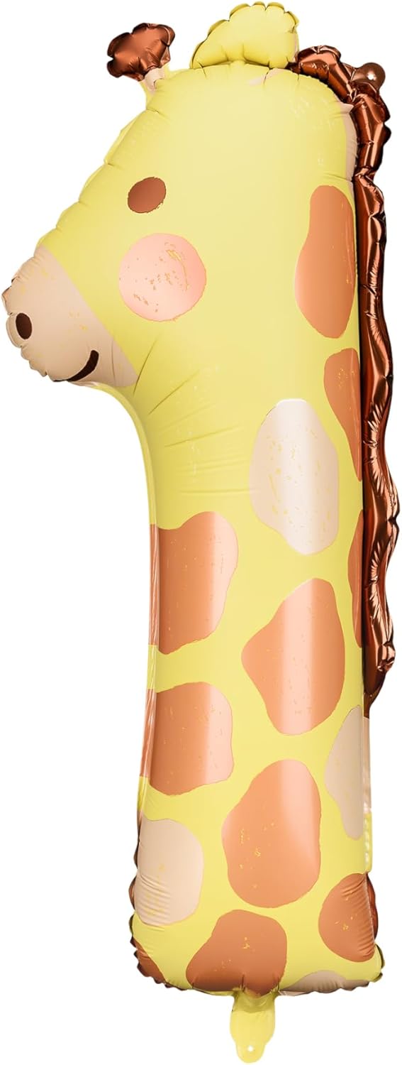 PartyDeco Riesenzahl #1 Giraffe