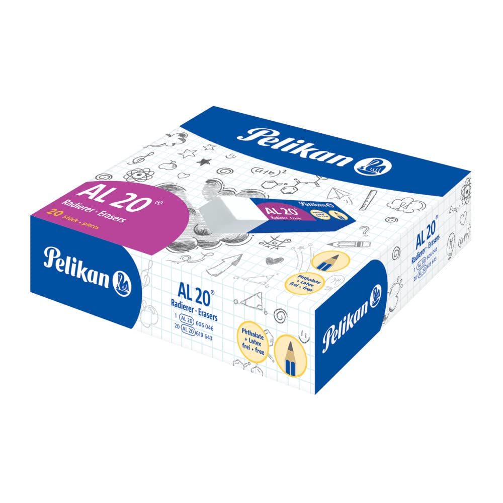 Pelikan BR40/2/B Radierer aus Kautschuk Verpackung, 2 Stück