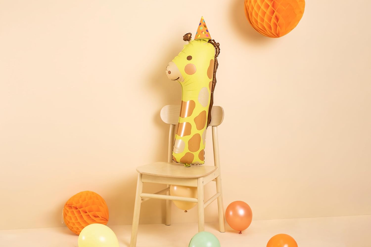 PartyDeco Riesenzahl #1 Giraffe