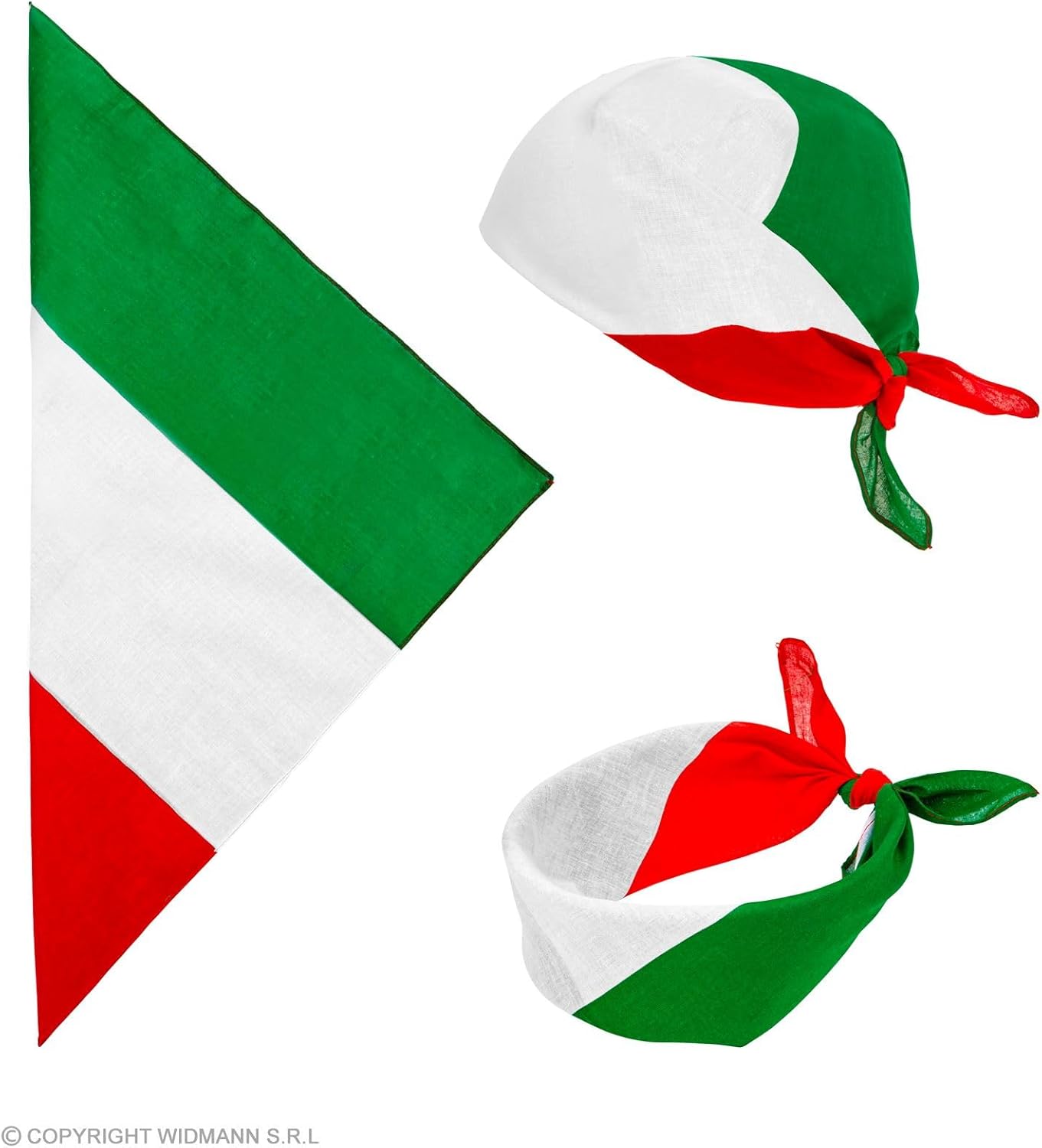 W WIDMANN MILANO Party Fashion - Bandana, 55 x 55 cm, Halstuch, Kopftuch, Accessoire für Kostüme