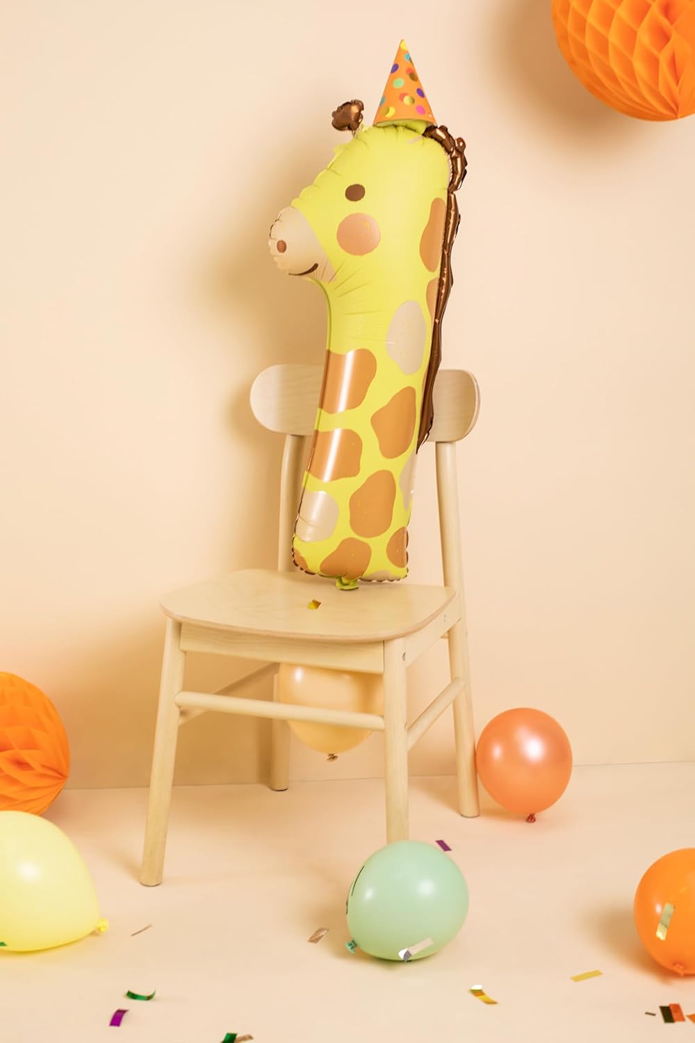 PartyDeco Riesenzahl #1 Giraffe