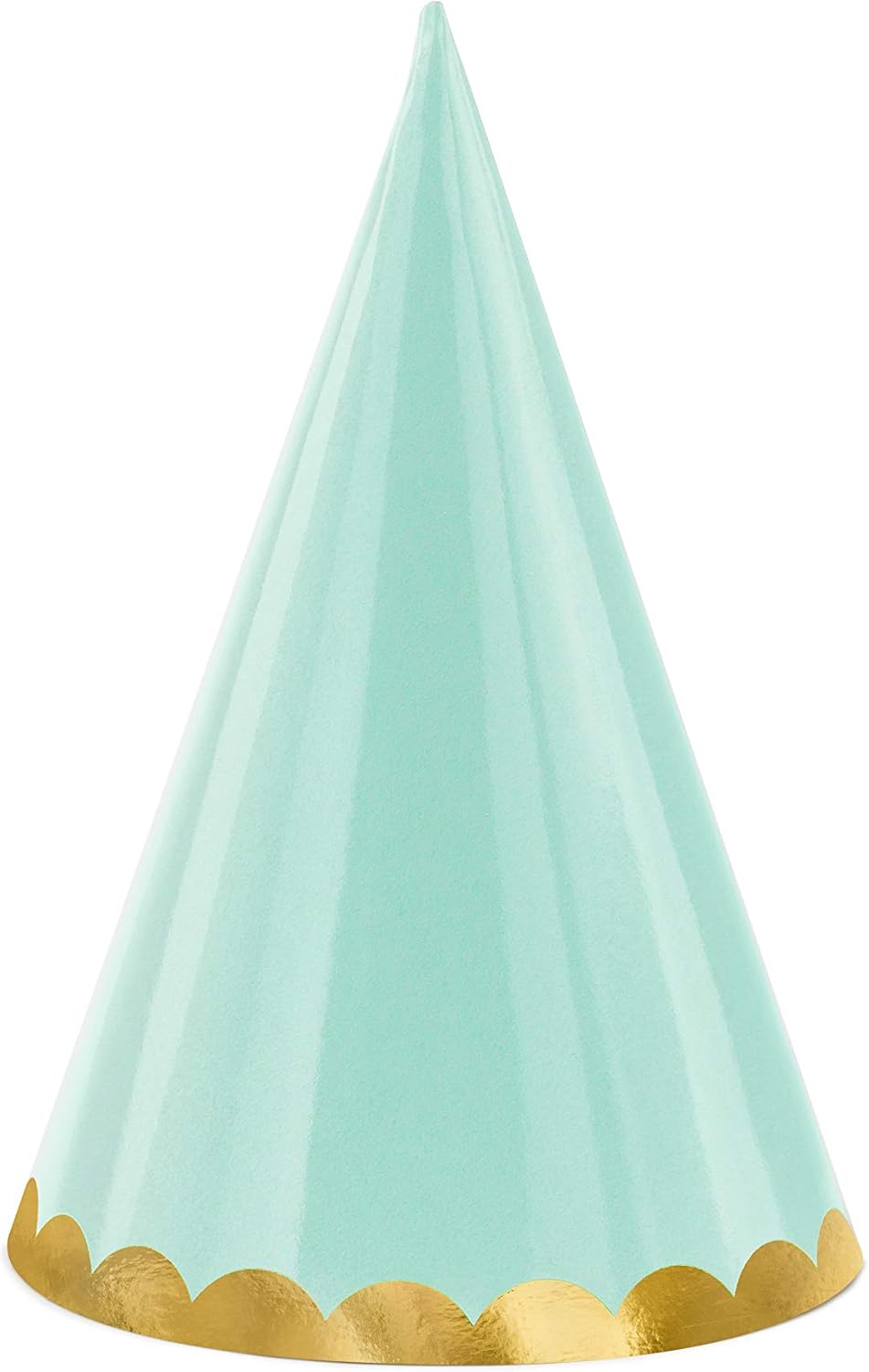 Partyhüte Partyhütchen Set 6 Stück Pastell mit Goldrand