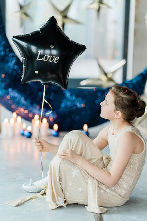PartyDeco Buchstaben Aufkleber 5 Bögen 143 Buchstaben 25 Zeichen - Sticker zum Beschriften, Basteln und Dekorieren - Gold