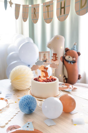 PartyDeco Geburtstagskerze Zahl 1 Bär | 7cm