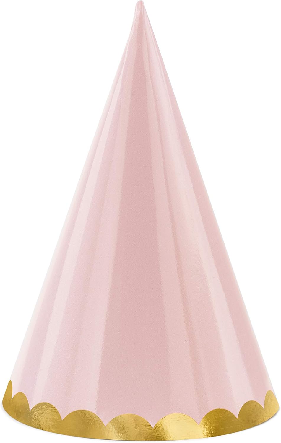 Partyhüte Partyhütchen Set 6 Stück Pastell mit Goldrand