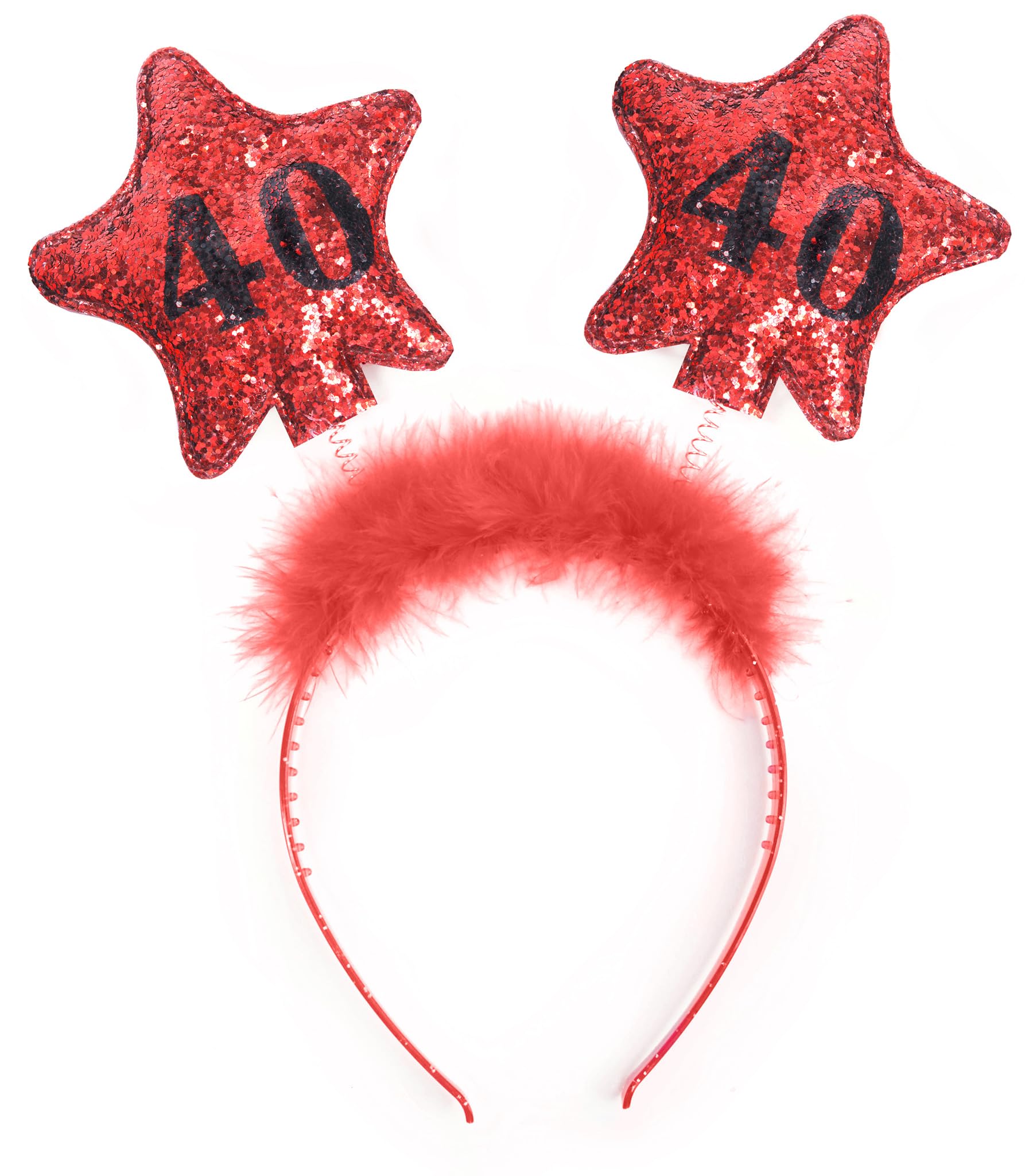 PartyDeco Haarreif Zahl #18 Pink