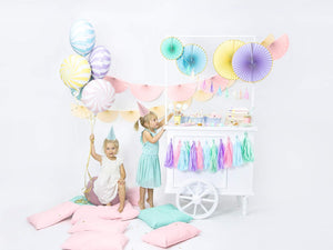 Partyhüte Partyhütchen Set 6 Stück Pastell mit Goldrand