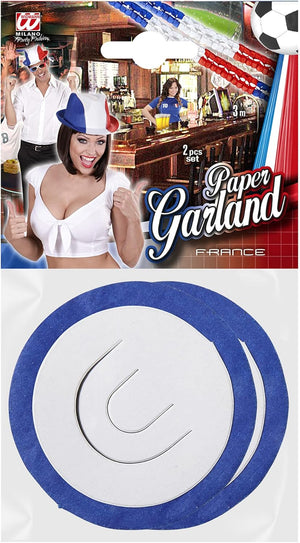 W WIDMANN MILANO Party Fashion 05336 - Boa Girlande, Frankreich, 3 m, Ø 8 cm, 2er Set, Dekoration, Mottoparty, Karneval, Sommerfest
