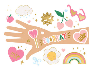 Abwaschbare-Tattoos-Gaensebluemchen-mix-1-VPE-14-Stk-PartyDeco-Lemina