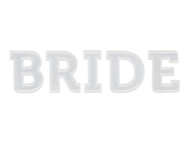 Aufbuegelbild-BRIDE-weiss-24x6cm-PartyDeco-Lemina