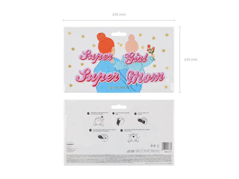  Aufbuegelbild-Supermom-mix-14x3-5-19-5x5cm-2-Stk-PartyDeco-Lemina-3