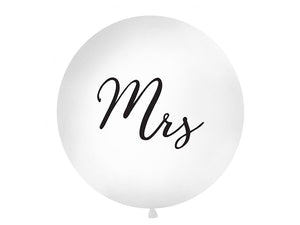 Ballon-1-m-Mrs-weiß-PartyDeco-Lemina