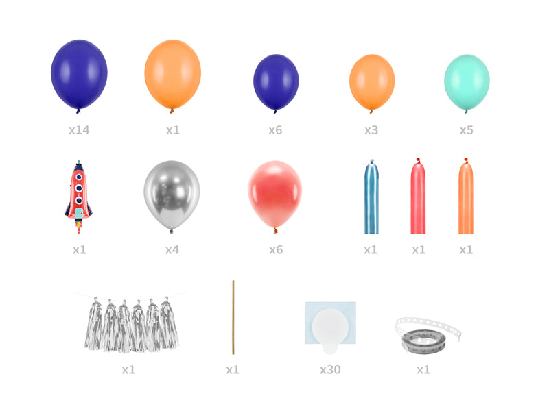 Ballongirlande-Rakete-mix-154x130cm-PartyDeco-Lemina-1