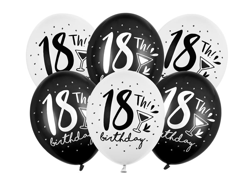 Ballons-30cm-18th-birthday-Mix-1-VPE-50-Stk-PartyDeco-Lemina