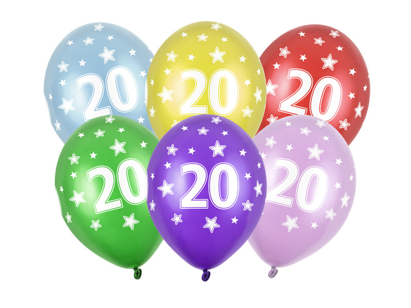 Ballons-30cm-20th-Birthday-1-VPE-50-Stk-PartyDeco-Lemina