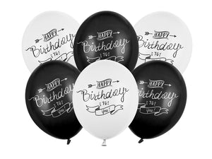 Ballons-30cm-Happy-Birthday-Pastel-Mix-1-VPE-6-Stk-PartyDeco-Lemina