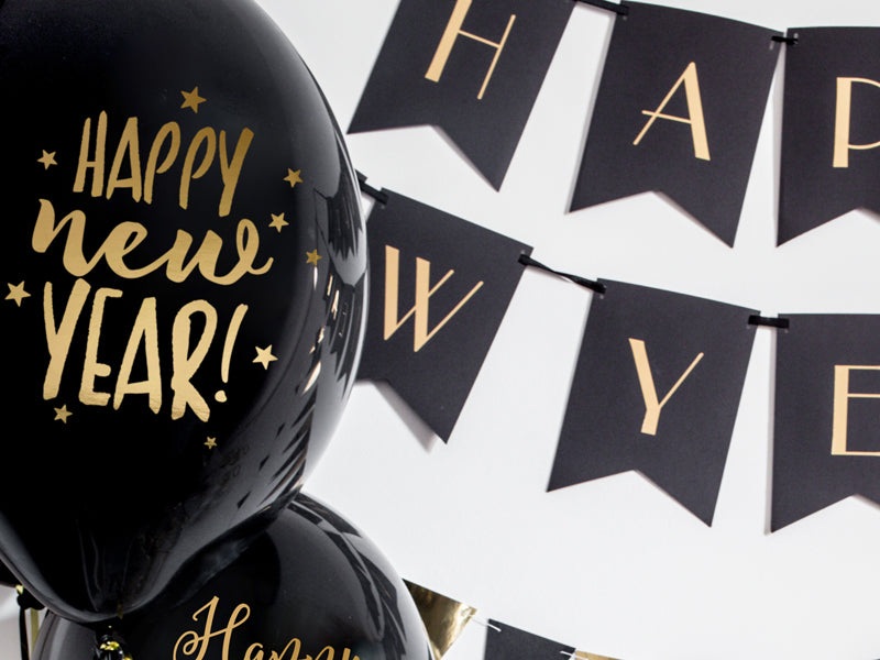 Ballons-30cm-Happy-New-Year-Pastel-Black-1-VPE-50-Stk-PartyDeco-Lemina-1