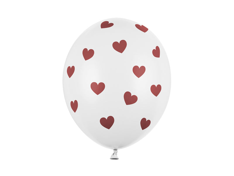 Ballons-30cm-Herz-Pastel-Pure-White-1-VPE-6-Stk-PartyDeco-Lemina