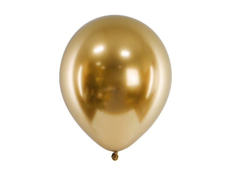 Ballons-Glossy-30cm-golden-1-VPE-50-Stk-PartyDeco-Lemina