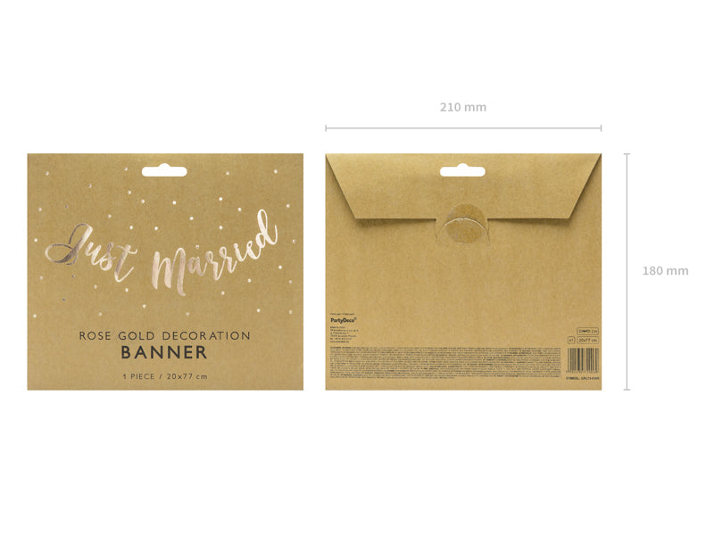 Banner-Just-Married,-roségold,-20x77cm-PartyDeco-Lemina-3