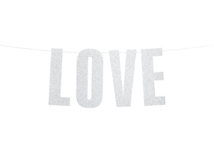 Banner-Love,-silber,-21x55cm-PartyDeco-Lemina