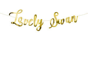 Banner-Lovely-swan-gold-64x21.3cm-PartyDeco-Lemina
