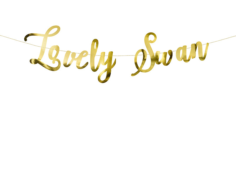 Banner-Lovely-swan-gold-64x21.3cm-PartyDeco-Lemina