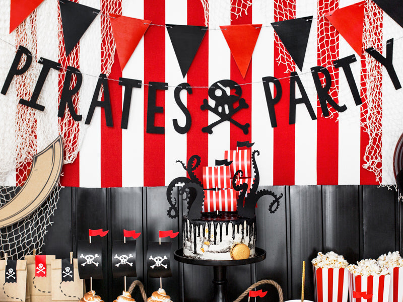 Banner-Piraten-Pirates-Party,-schwarz,-14x100cm-PartyDeco-Lemina-2