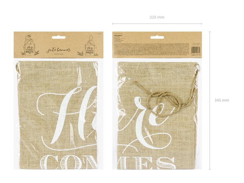 Banner-für-die-Braut-Here-comes-the-bride-41x51cm-PartyDeco-Lemina-3