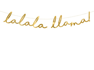 Becher-Lama-Lalala-Llama-gold-12.5x82cm-PartyDeco-Lemina-1