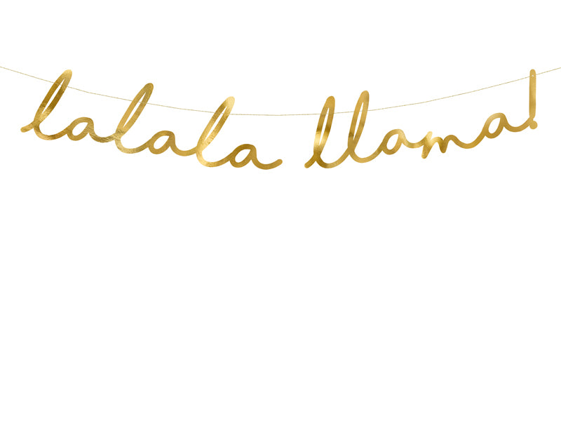 Becher-Lama-Lalala-Llama-gold-12.5x82cm-PartyDeco-Lemina-1