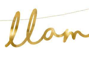 Becher-Lama-Lalala-Llama-gold-12.5x82cm-PartyDeco-Lemina