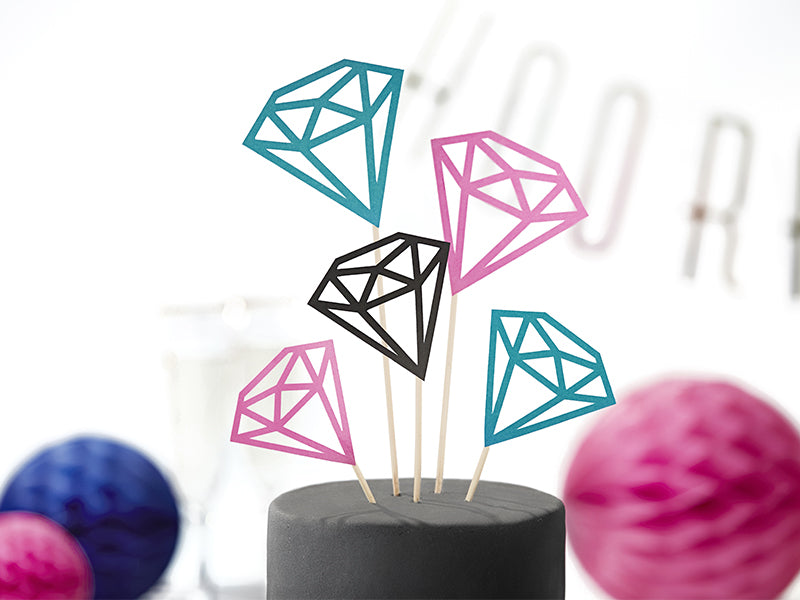Caketopper-Diamanten-125-255cm-1-VPE-5-Stk.-PartyDeco-Lemina-1