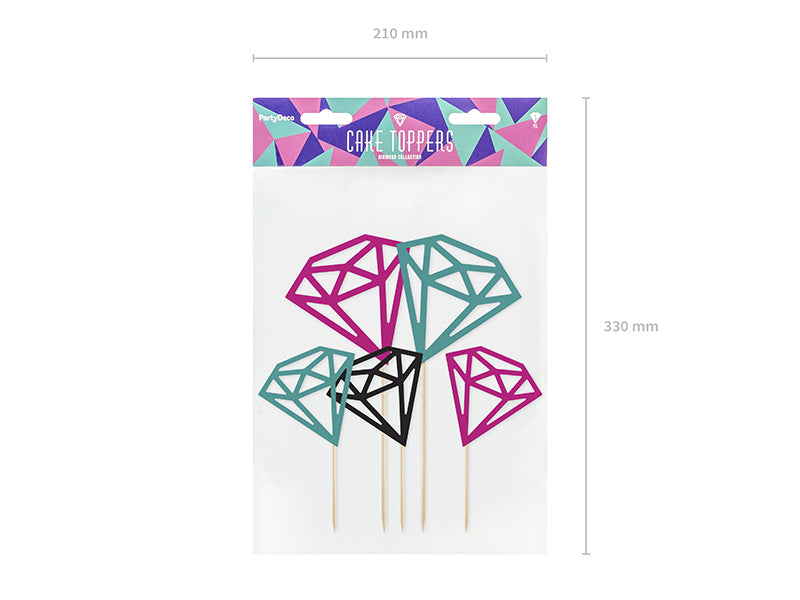 Caketopper-Diamanten-125-255cm-1-VPE-5-Stk.-PartyDeco-Lemina-3