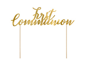 Caketopper-First-Communion-gold-21cm-PartyDeco-Lemina