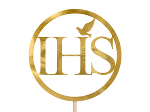 Caketopper-IHS-gold-22cm-PartyDeco-Lemina-1