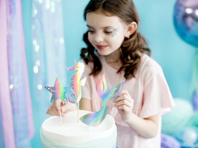 Caketopper-Meerjungfrau-schillernd-24.5cm-1-VPE-3-Stk-PartyDeco-Lemina-1
