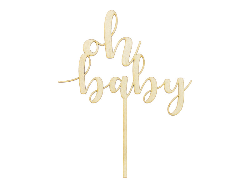Caketopper-Oh-Baby-17cm-PartyDeco-Lemina
