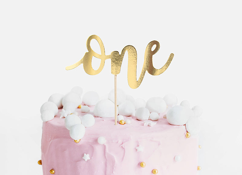 Caketopper-One-gold-19cm-PartyDeco-Lemina-1