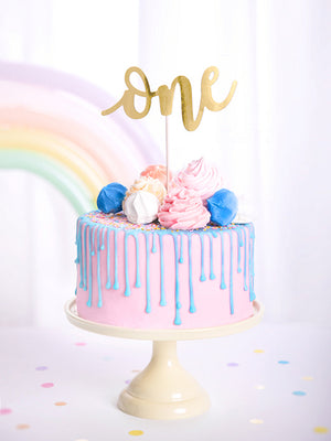 Caketopper-One-gold-19cm-PartyDeco-Lemina-2