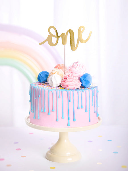 Caketopper-One-gold-19cm-PartyDeco-Lemina-2