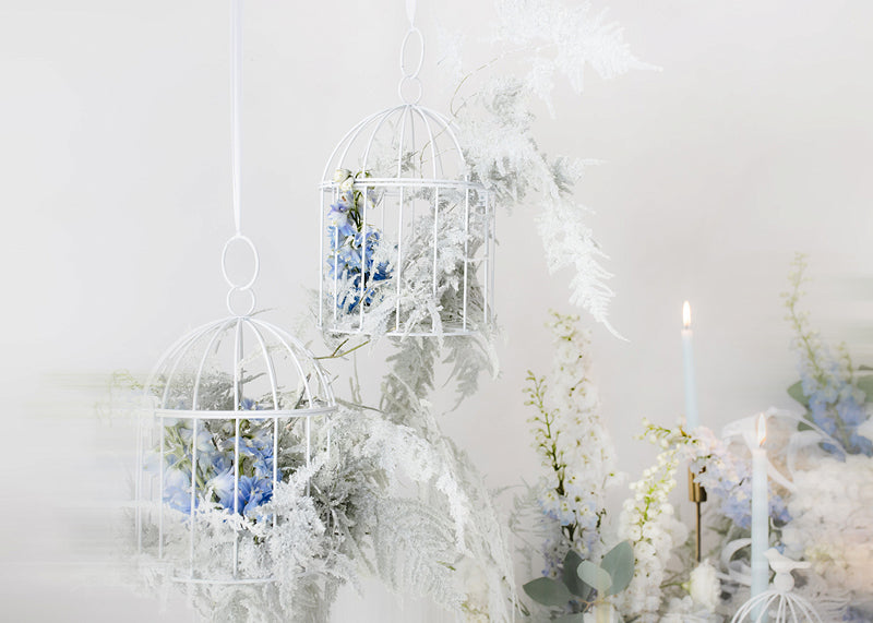 Deko-Kaefig-Dekorativer-Vogelkaefig-Weiss-24cm-PartyDeco-Lemina-1