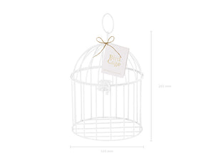 Deko-Kaefig-Dekorativer-Vogelkaefig-Weiss-24cm-PartyDeco-Lemina-3