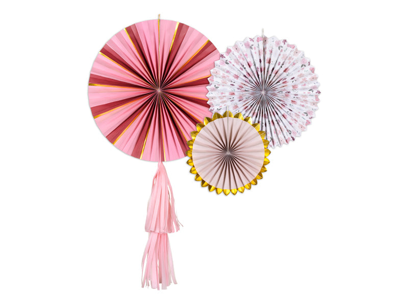 Deko-Rosetten-Blumen-Mix-26-43cm-3Stk-PartyDeco-Lemina
