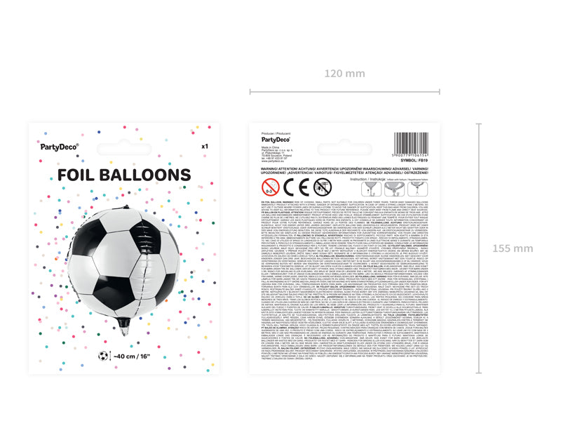 Folienballon-Ball-40cm-PartyDeco-Lemina-1