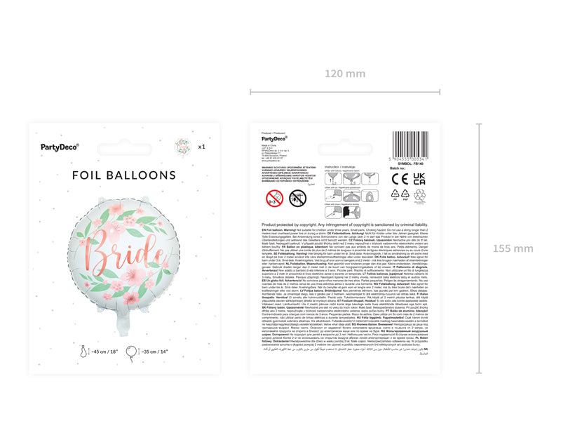 Folienballon-Bride-Blumen-45cm-weiss-PartyDeco-Lemina-5