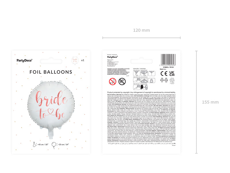 Folienballon-Bride-to-be-45cm-weiss-PartyDeco-Lemina-4