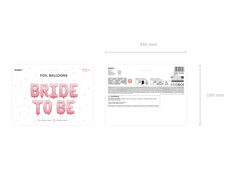 Folienballon-Bride-to-be-Rosa-350x45cm-PartyDeco-Lemina-4